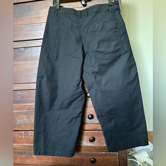 Anthropologie MAEVE CURVED CROPPED CHINO PANTS Blk - Sz 6 worn once - Picture 6 of 6